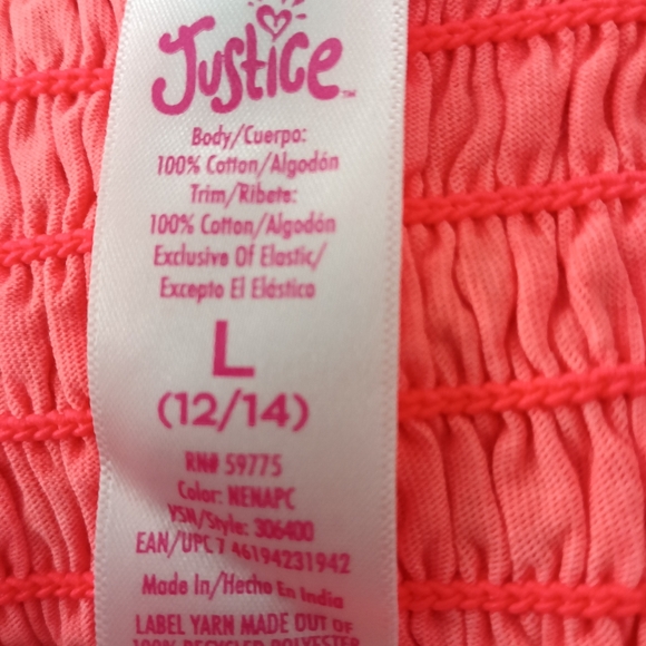 Nwt!! Girls Justice  Top L 12/14 - Picture 7 of 7